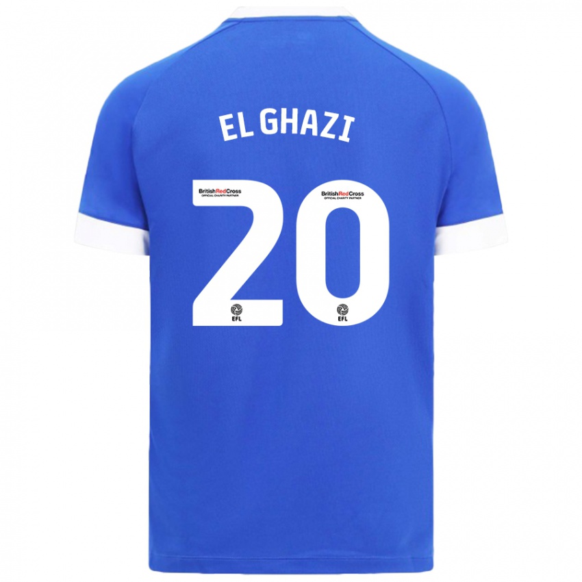 Kinderen Anwar El Ghazi #20 Hemelsblauw Thuisshirt Thuistenue 2024/25 T-Shirt