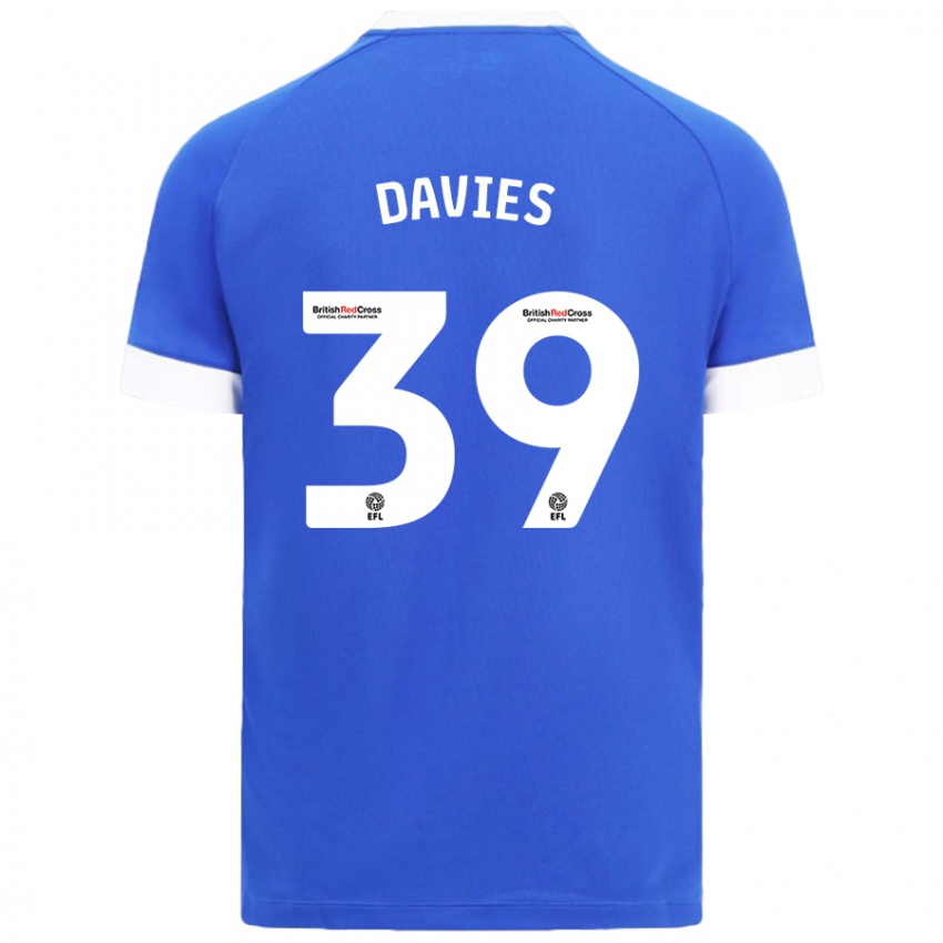 Kinderen Isaak Davies #39 Hemelsblauw Thuisshirt Thuistenue 2024/25 T-Shirt