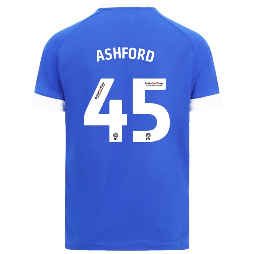 Kinderen Cian Ashford #45 Hemelsblauw Thuisshirt Thuistenue 2024/25 T-Shirt