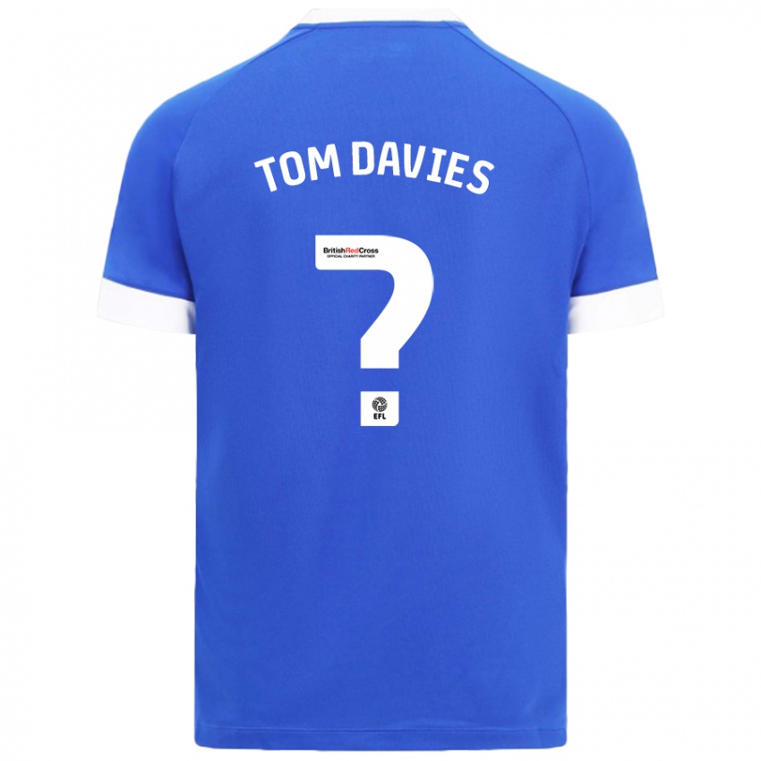 Kinderen Tom Davies #0 Hemelsblauw Thuisshirt Thuistenue 2024/25 T-Shirt