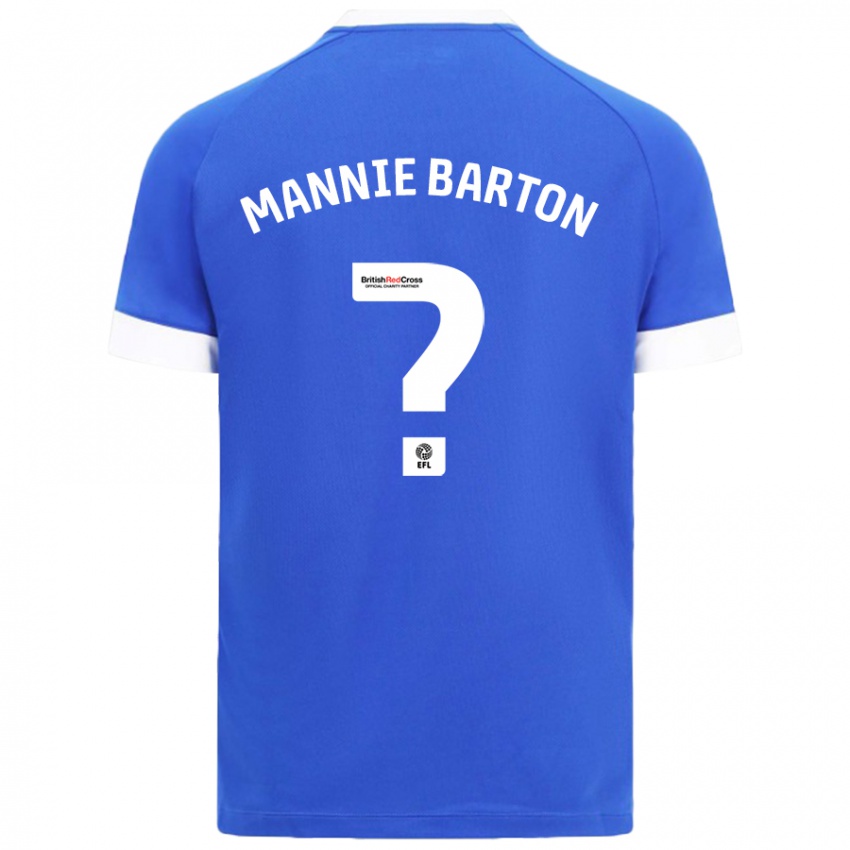 Kinderen Mannie Barton #0 Hemelsblauw Thuisshirt Thuistenue 2024/25 T-Shirt