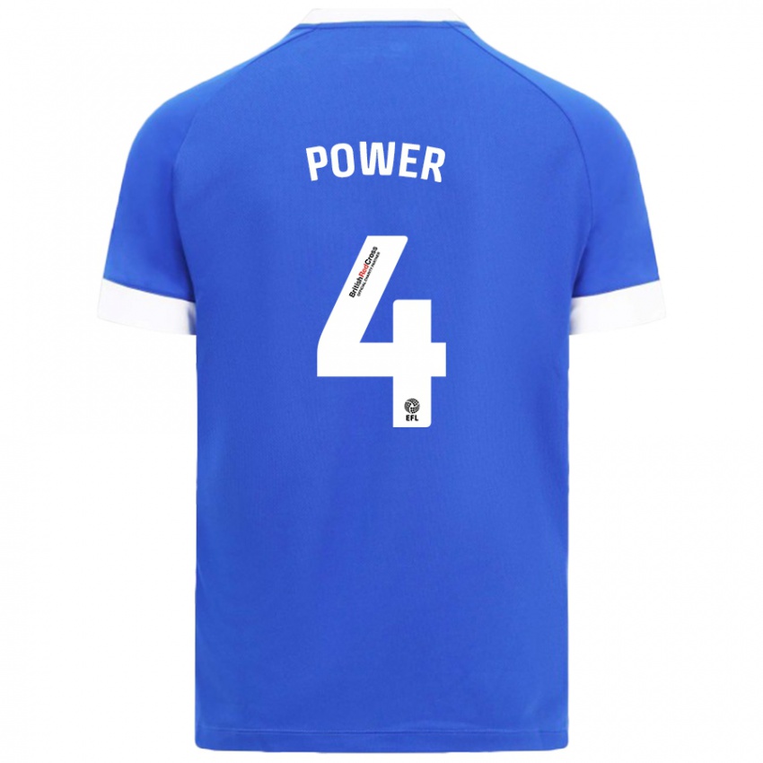 Kinderen Hannah Power #4 Hemelsblauw Thuisshirt Thuistenue 2024/25 T-Shirt