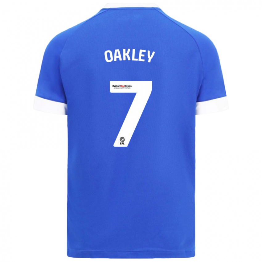 Kinderen Rhianne Oakley #7 Hemelsblauw Thuisshirt Thuistenue 2024/25 T-Shirt