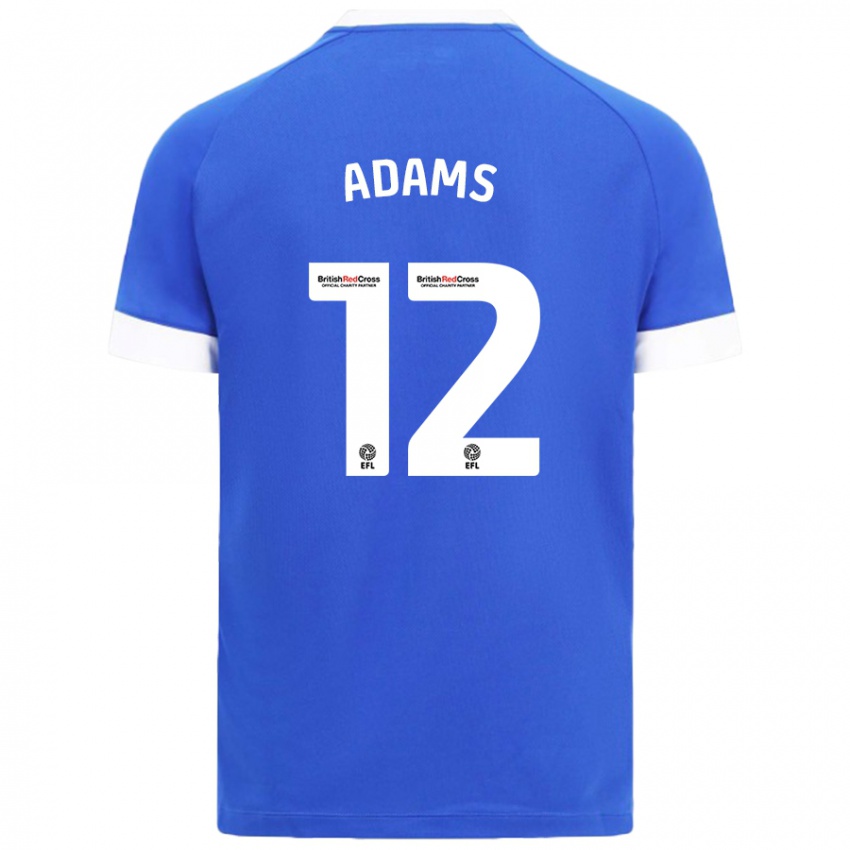 Kinderen Kelly Adams #12 Hemelsblauw Thuisshirt Thuistenue 2024/25 T-Shirt