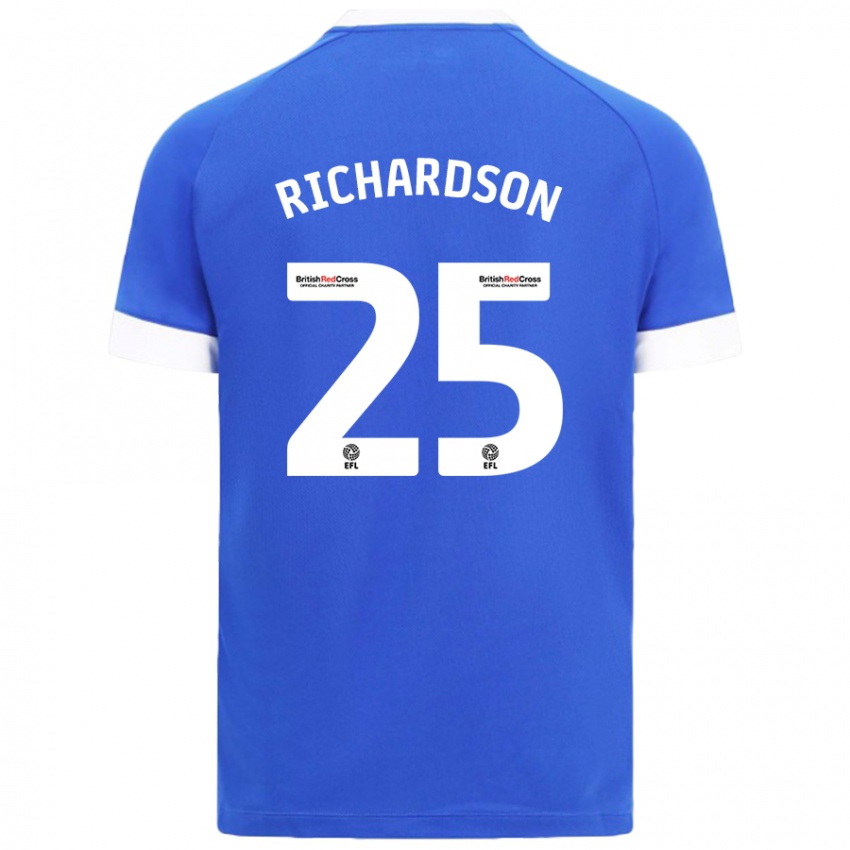 Kinderen Tija Richardson #25 Hemelsblauw Thuisshirt Thuistenue 2024/25 T-Shirt