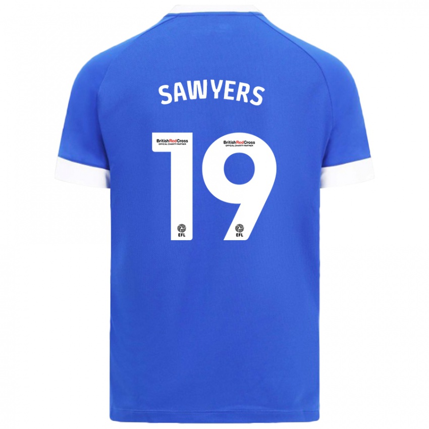 Kinderen Romaine Sawyers #19 Hemelsblauw Thuisshirt Thuistenue 2024/25 T-Shirt