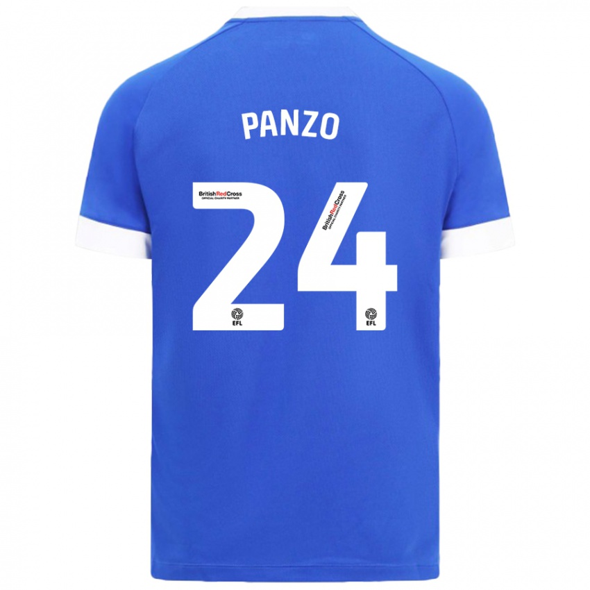 Kinderen Jonathan Panzo #24 Hemelsblauw Thuisshirt Thuistenue 2024/25 T-Shirt