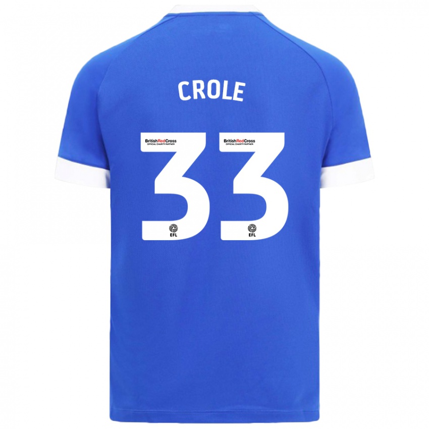 Kinderen James Crole #33 Hemelsblauw Thuisshirt Thuistenue 2024/25 T-Shirt