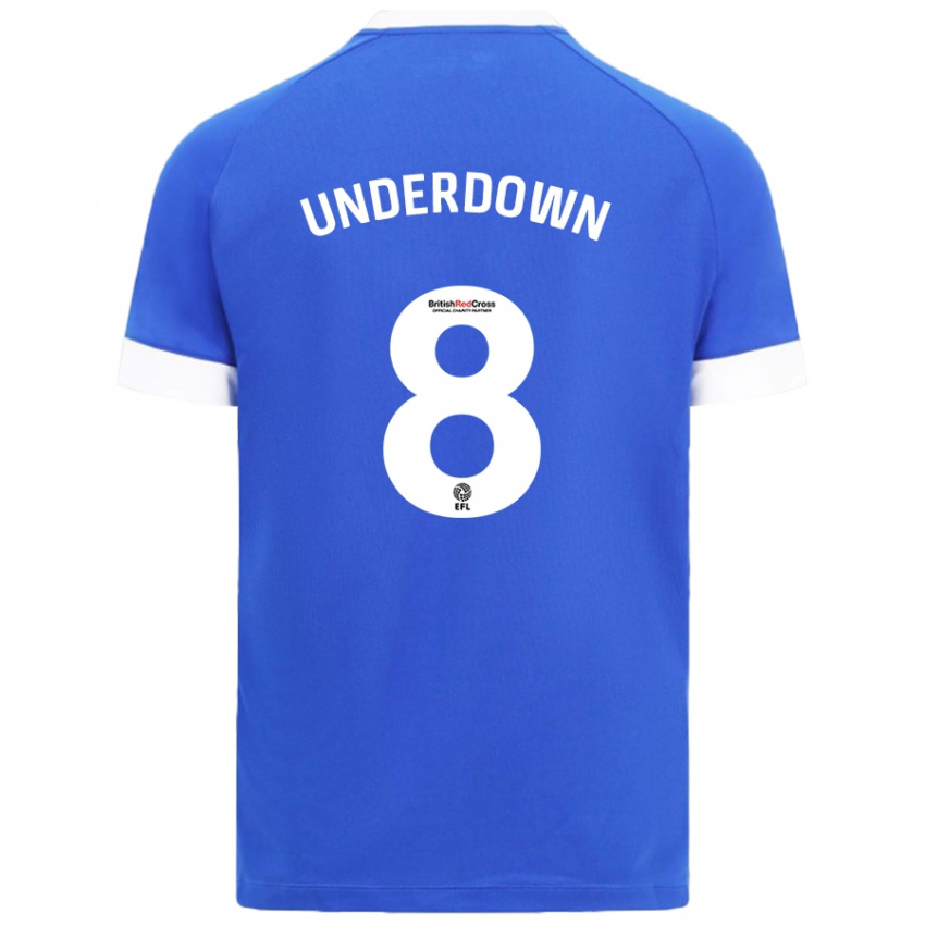 Kinderen Kanisha Underdown #8 Hemelsblauw Thuisshirt Thuistenue 2024/25 T-Shirt