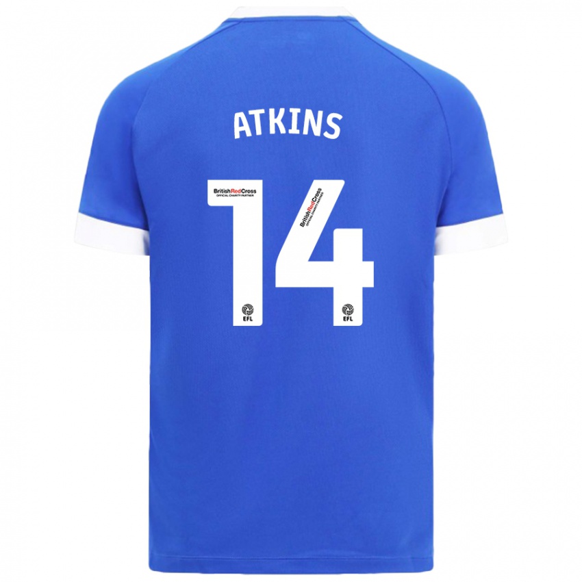 Kinderen Zoe Atkins #14 Hemelsblauw Thuisshirt Thuistenue 2024/25 T-Shirt