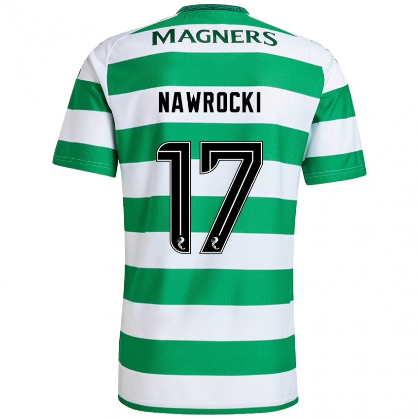 Kinderen Maik Nawrocki #17 Groen Wit Thuisshirt Thuistenue 2024/25 T-Shirt