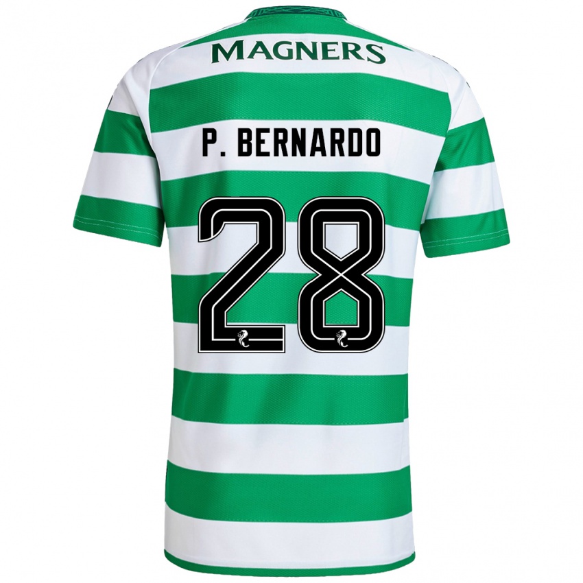 Kinderen Paulo Bernardo #28 Groen Wit Thuisshirt Thuistenue 2024/25 T-Shirt