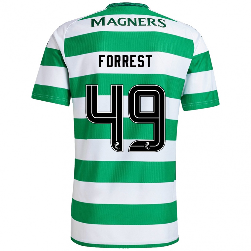 Kinderen James Forrest #49 Groen Wit Thuisshirt Thuistenue 2024/25 T-Shirt