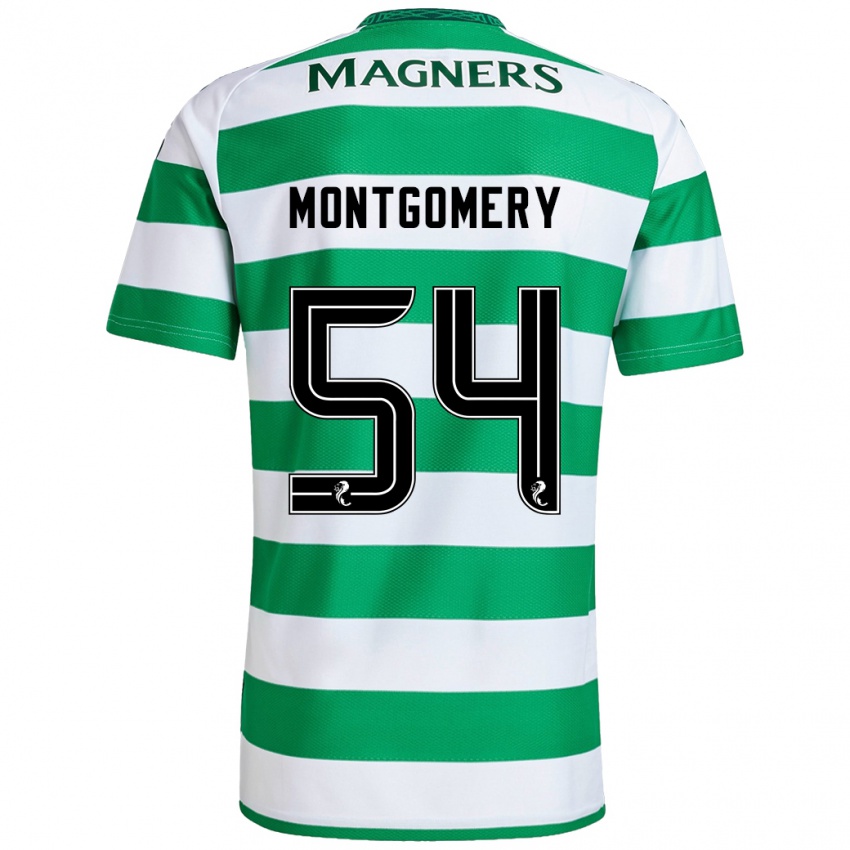 Kinderen Adam Montgomery #54 Groen Wit Thuisshirt Thuistenue 2024/25 T-Shirt