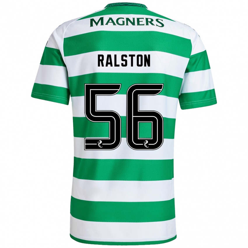 Kinderen Anthony Ralston #56 Groen Wit Thuisshirt Thuistenue 2024/25 T-Shirt