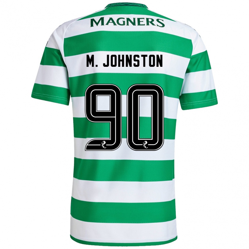 Kinderen Mikey Johnston #90 Groen Wit Thuisshirt Thuistenue 2024/25 T-Shirt