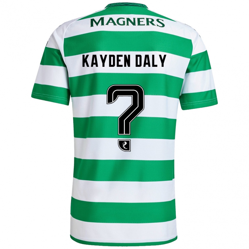 Kinderen Kayden Daly #0 Groen Wit Thuisshirt Thuistenue 2024/25 T-Shirt