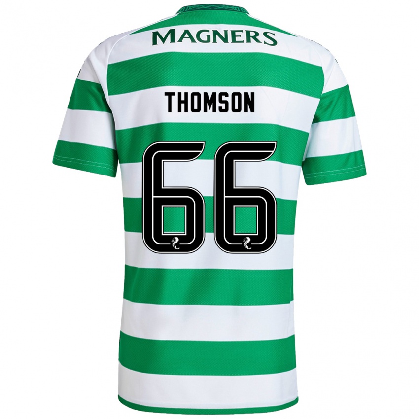 Kinderen Corey Thomson #66 Groen Wit Thuisshirt Thuistenue 2024/25 T-Shirt