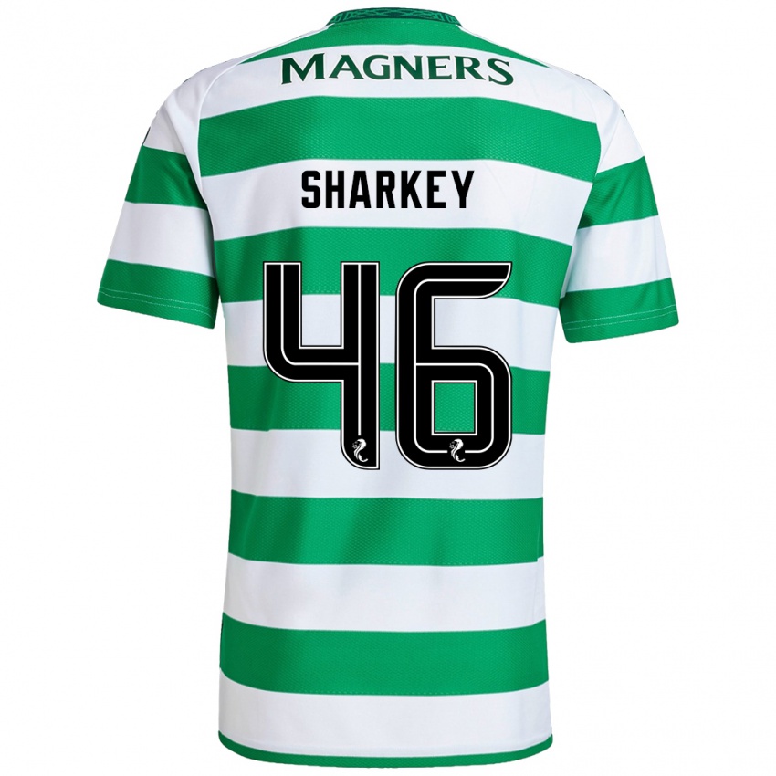 Kinderen Amy Sharkey #46 Groen Wit Thuisshirt Thuistenue 2024/25 T-Shirt