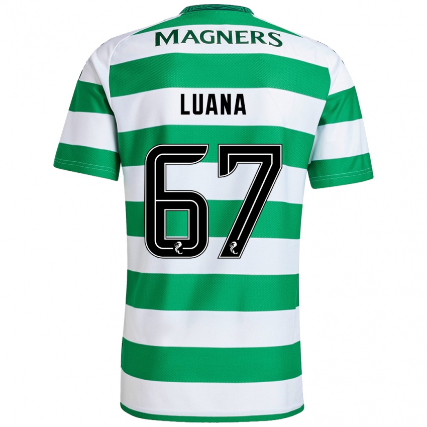 Kinderen Luana Muñoz #67 Groen Wit Thuisshirt Thuistenue 2024/25 T-Shirt