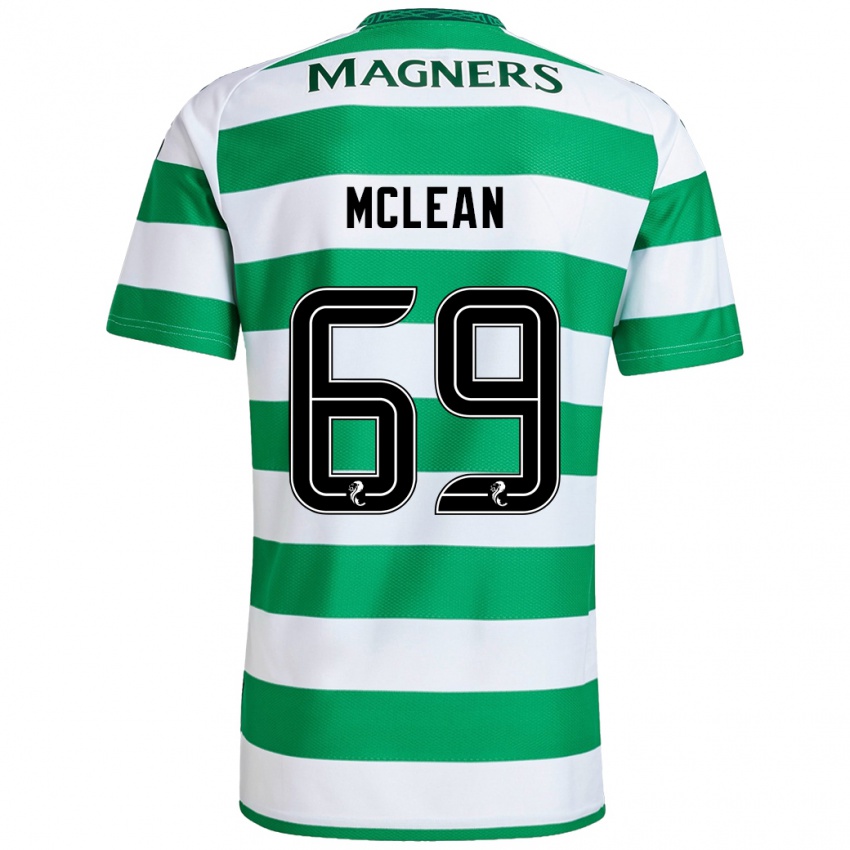 Kinderen Kai Mclean #69 Groen Wit Thuisshirt Thuistenue 2024/25 T-Shirt