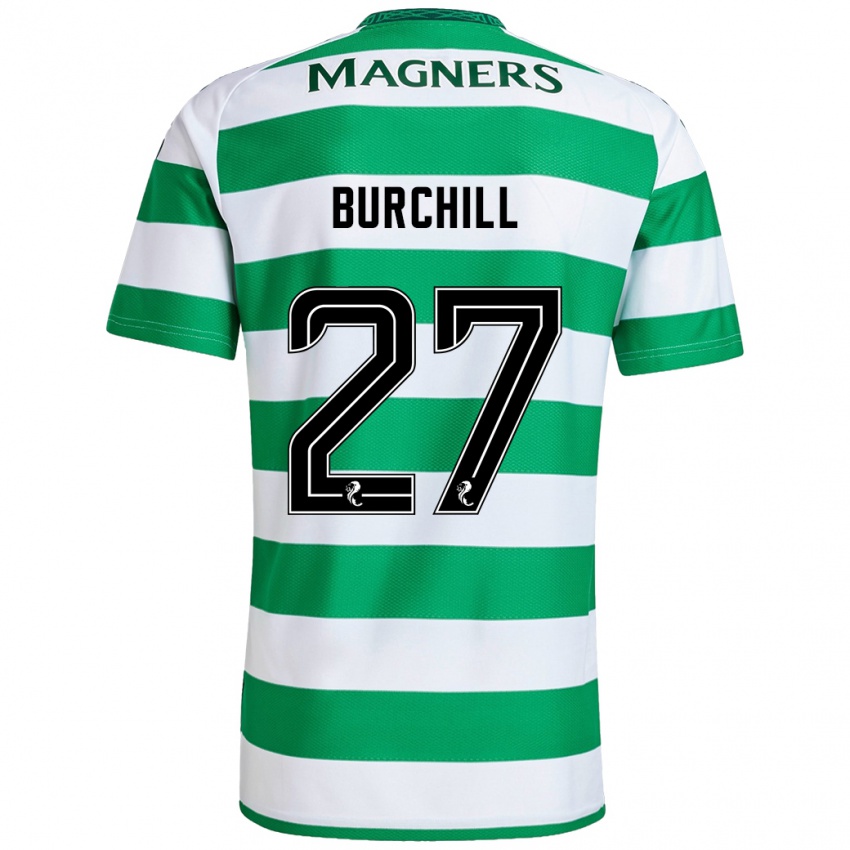 Kinderen Tiree Burchill #27 Groen Wit Thuisshirt Thuistenue 2024/25 T-Shirt