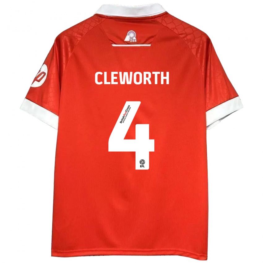 Kinderen Max Cleworth #4 Rood Wit Thuisshirt Thuistenue 2024/25 T-Shirt