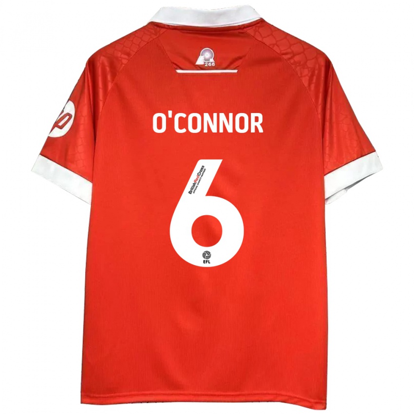 Kinderen Thomas O'connor #6 Rood Wit Thuisshirt Thuistenue 2024/25 T-Shirt