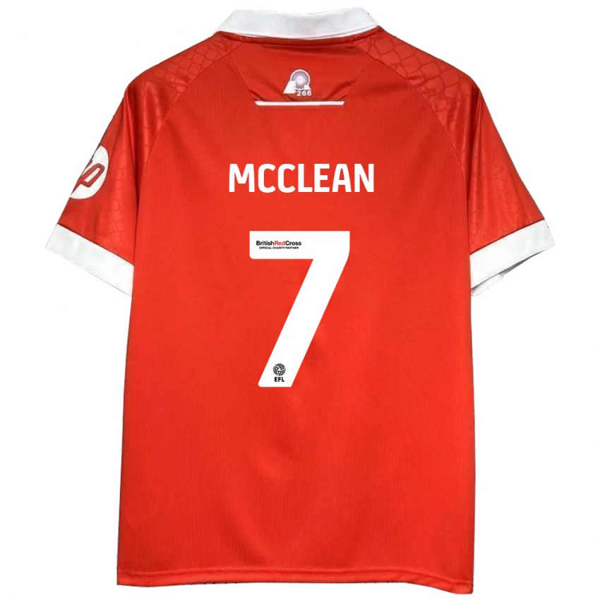 Kinderen James Mcclean #7 Rood Wit Thuisshirt Thuistenue 2024/25 T-Shirt