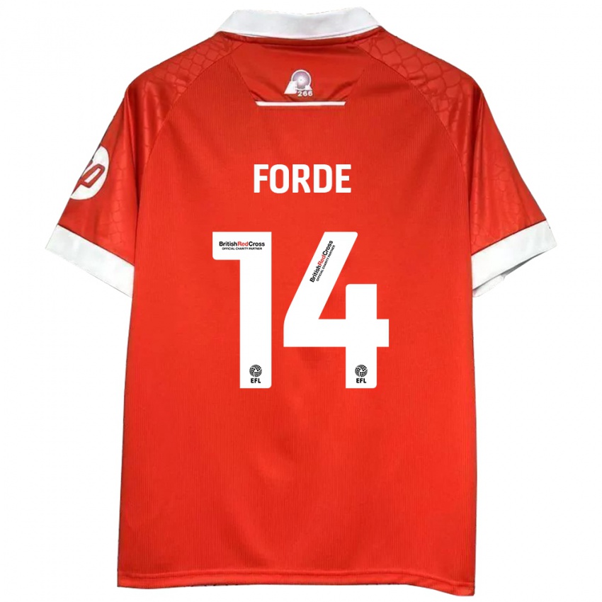 Kinderen Anthony Forde #14 Rood Wit Thuisshirt Thuistenue 2024/25 T-Shirt