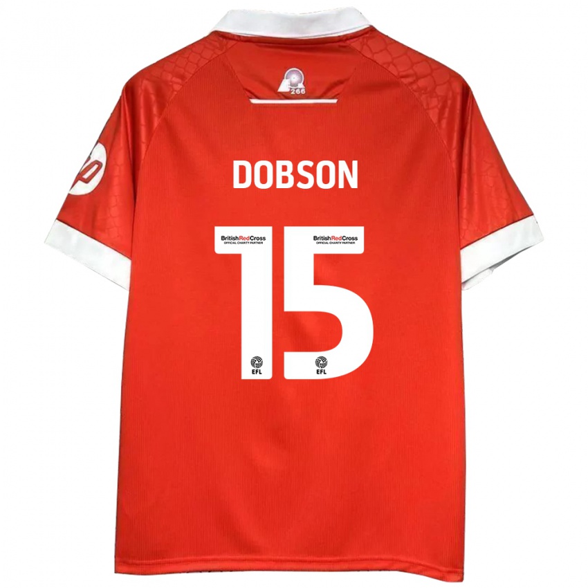 Kinderen George Dobson #15 Rood Wit Thuisshirt Thuistenue 2024/25 T-Shirt