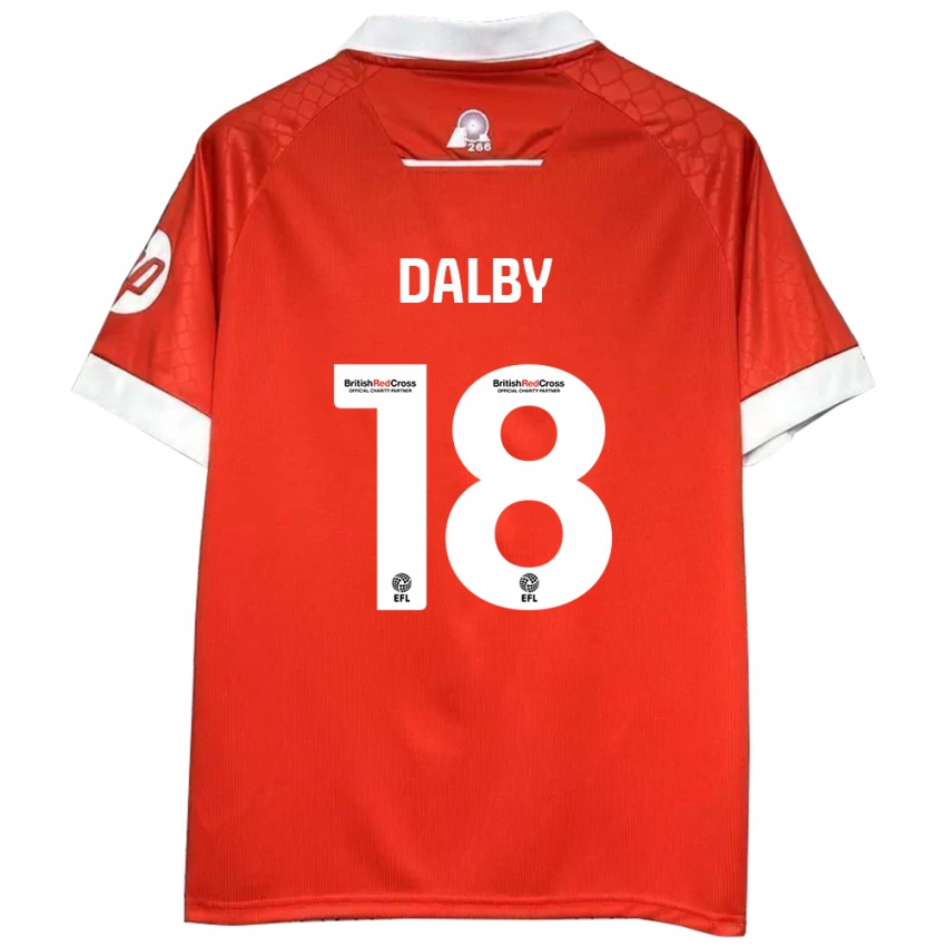 Kinderen Sam Dalby #18 Rood Wit Thuisshirt Thuistenue 2024/25 T-Shirt