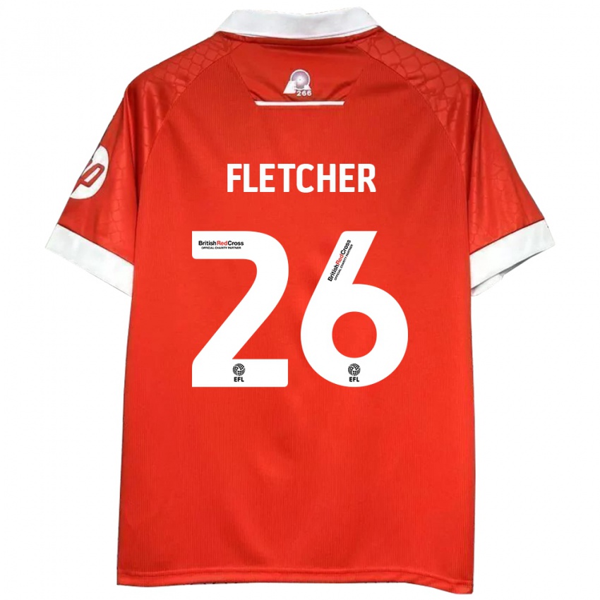 Kinderen Steven Fletcher #26 Rood Wit Thuisshirt Thuistenue 2024/25 T-Shirt