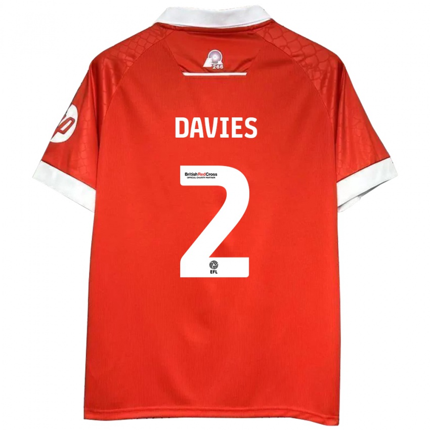 Kinderen Phoebe Davies #2 Rood Wit Thuisshirt Thuistenue 2024/25 T-Shirt