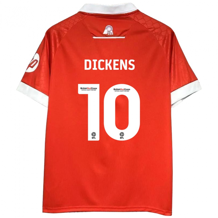 Kinderen Tj Dickens #10 Rood Wit Thuisshirt Thuistenue 2024/25 T-Shirt