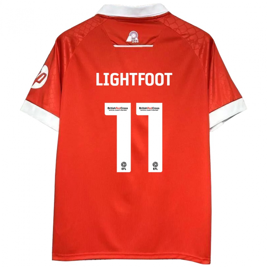 Kinderen Amber Lightfoot #11 Rood Wit Thuisshirt Thuistenue 2024/25 T-Shirt