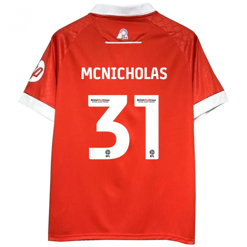 Kinderen Luke Mcnicholas #31 Rood Wit Thuisshirt Thuistenue 2024/25 T-Shirt