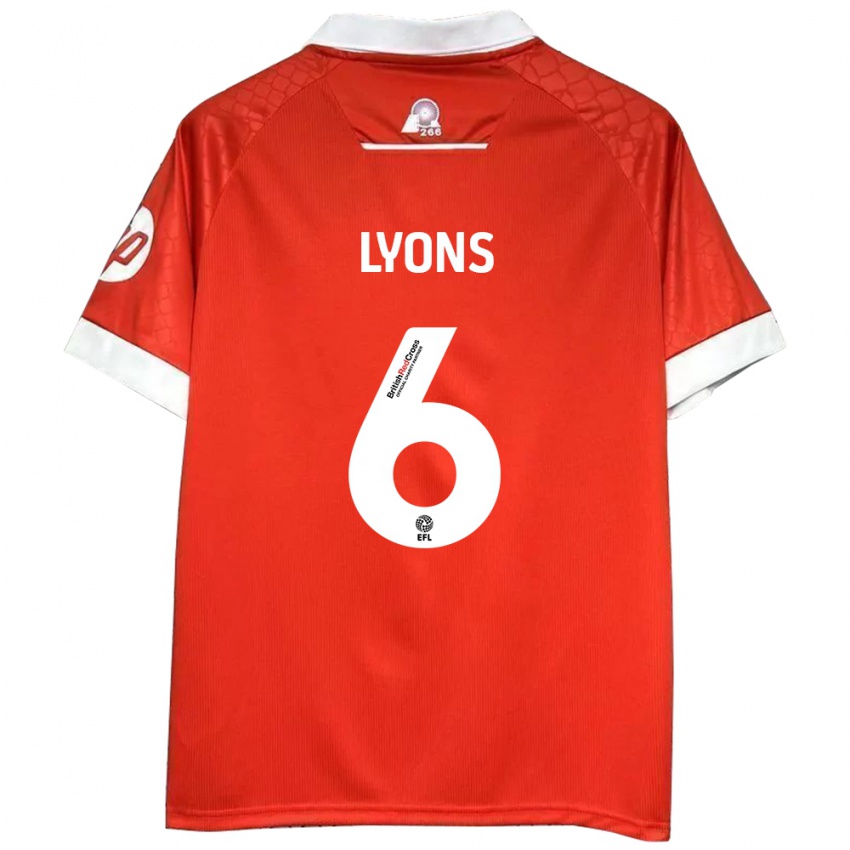 Kinderen Lauryn Lyons #6 Rood Wit Thuisshirt Thuistenue 2024/25 T-Shirt