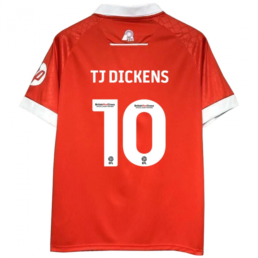 Kinderen Tonicha Tj Dickens #10 Rood Wit Thuisshirt Thuistenue 2024/25 T-Shirt