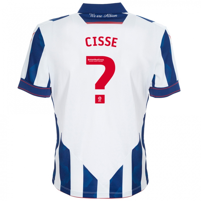 Kinderen Ben Cisse #0 Wit Donkerblauw Thuisshirt Thuistenue 2024/25 T-Shirt