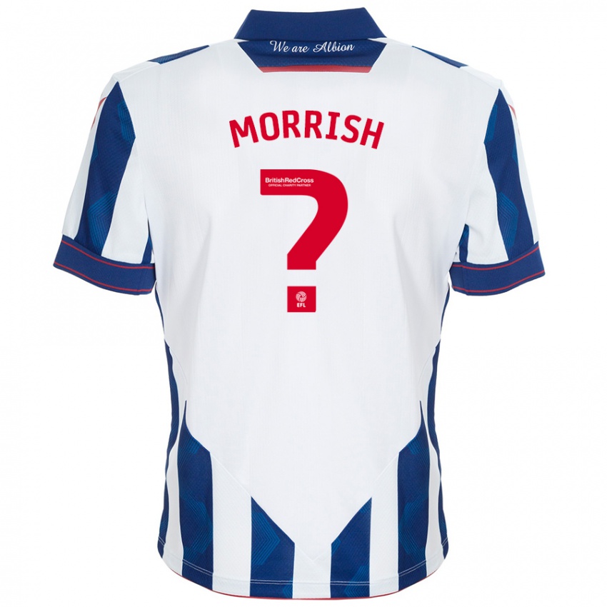 Kinderen Rhys Morrish #0 Wit Donkerblauw Thuisshirt Thuistenue 2024/25 T-Shirt