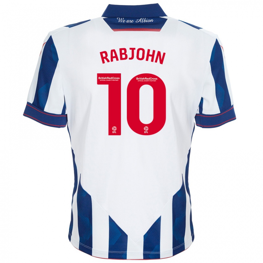 Kinderen Olivia Rabjohn #10 Wit Donkerblauw Thuisshirt Thuistenue 2024/25 T-Shirt