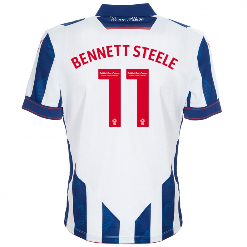 Kinderen Lizzie Bennett-Steele #11 Wit Donkerblauw Thuisshirt Thuistenue 2024/25 T-Shirt