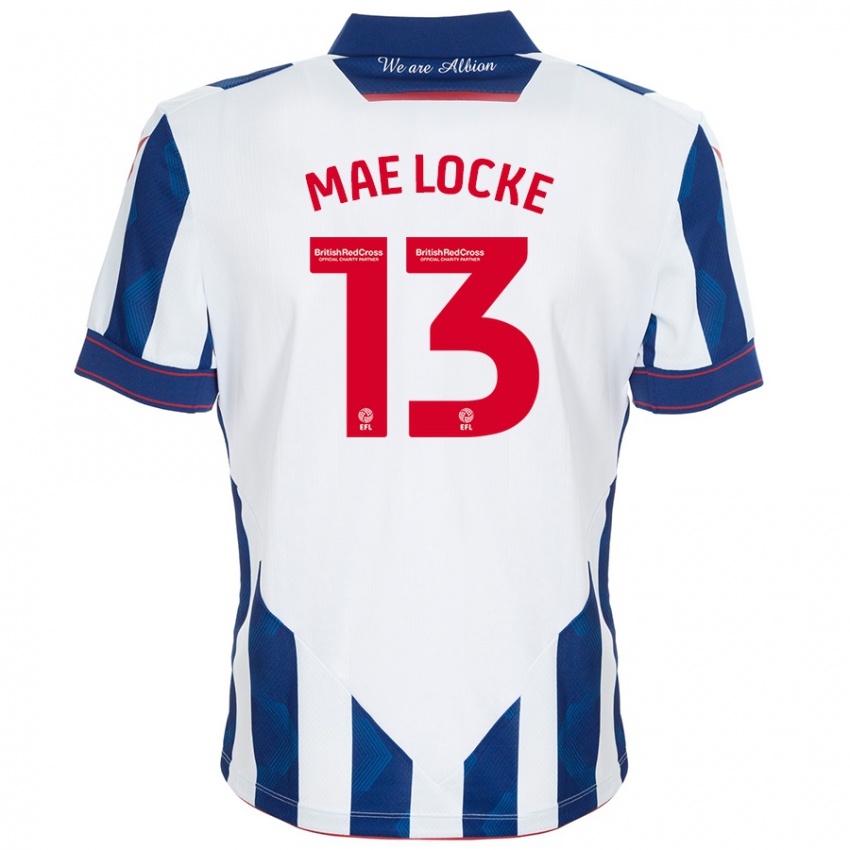 Kinderen Ellie Mae Locke #13 Wit Donkerblauw Thuisshirt Thuistenue 2024/25 T-Shirt