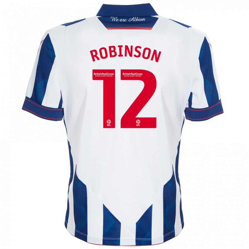 Kinderen Leanne Robinson #12 Wit Donkerblauw Thuisshirt Thuistenue 2024/25 T-Shirt