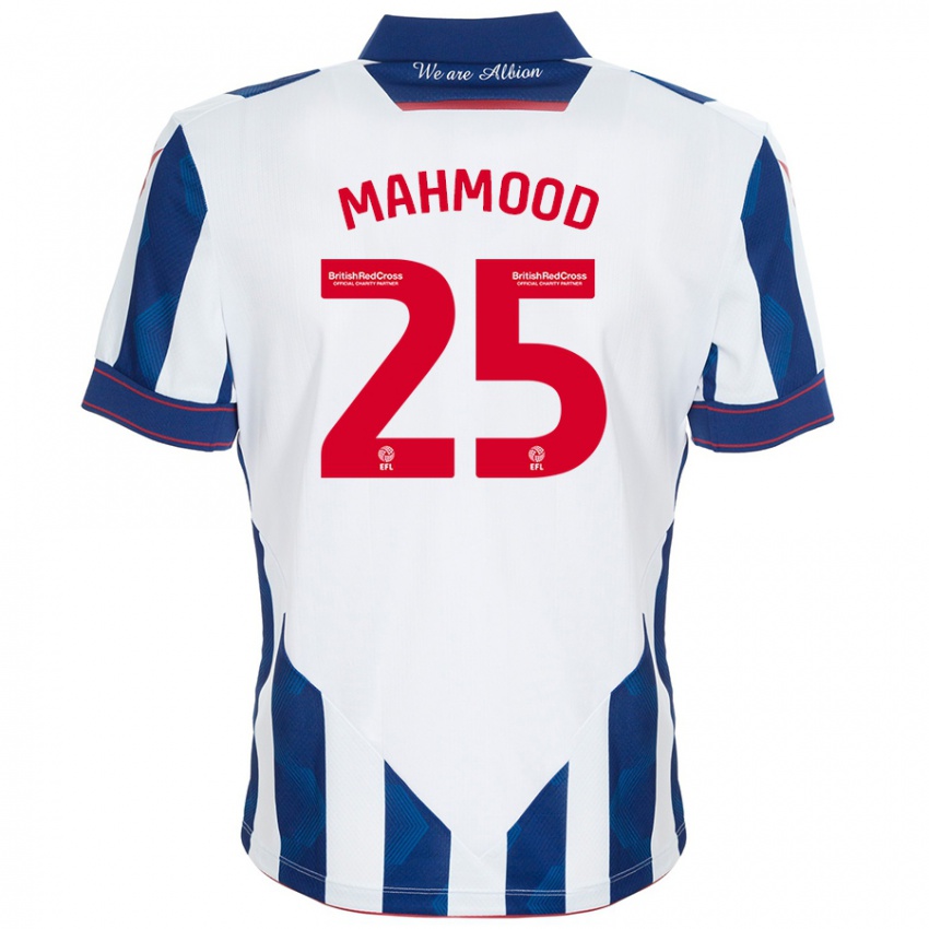 Kinderen Mahmood #25 Wit Donkerblauw Thuisshirt Thuistenue 2024/25 T-Shirt