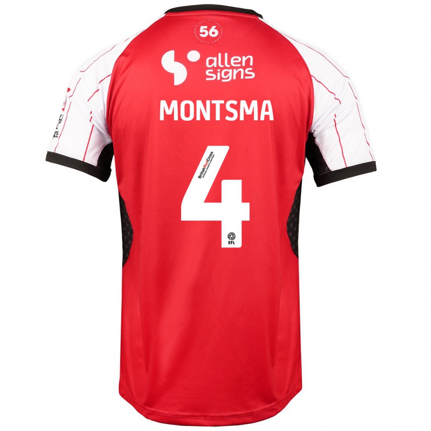 Kinderen Lewis Montsma #4 Wit Thuisshirt Thuistenue 2024/25 T-Shirt