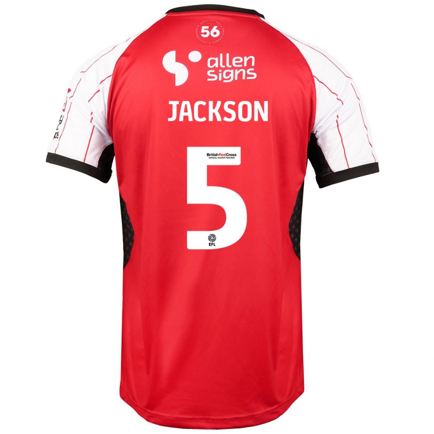 Kinderen Adam Jackson #5 Wit Thuisshirt Thuistenue 2024/25 T-Shirt