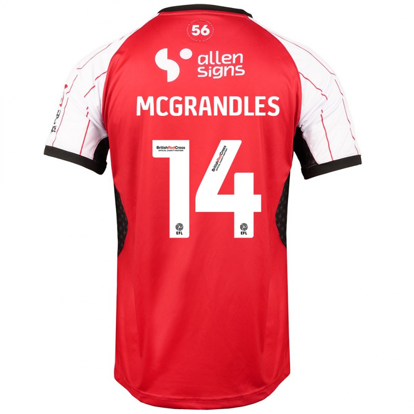 Kinderen Conor Mcgrandles #14 Wit Thuisshirt Thuistenue 2024/25 T-Shirt