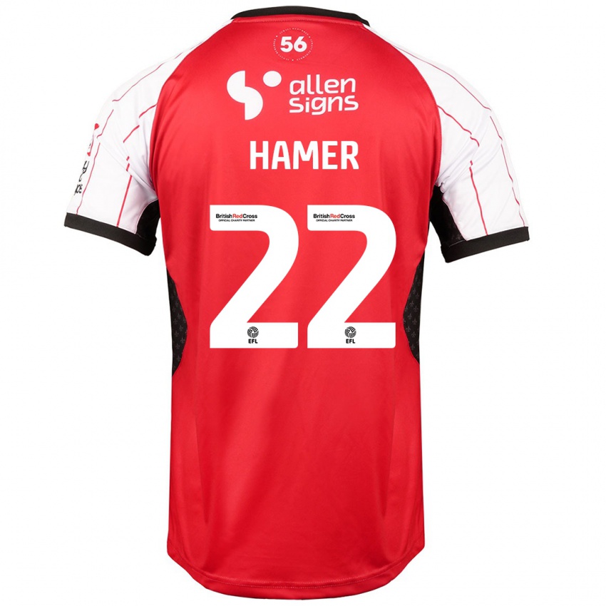 Kinderen Tom Hamer #22 Wit Thuisshirt Thuistenue 2024/25 T-Shirt